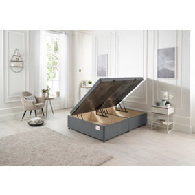Somnior 2FT6 Millbank Ottoman Bed-Side Opening-Charcoal Plush