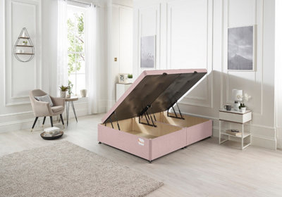 Somnior 2FT6 Millbank Ottoman Bed-Side Opening-Pink Plush