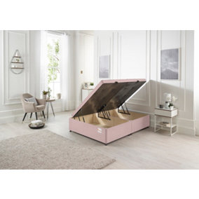 Somnior 2FT6 Millbank Ottoman Bed-Side Opening-Pink Plush