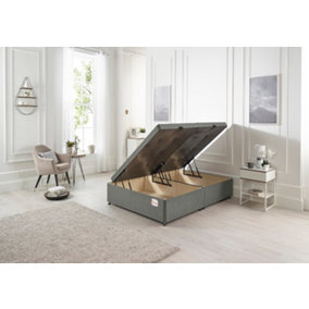 Somnior 2FT6 Millbank Ottoman Bed-Side Opening-Silver Linen