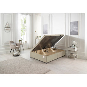 Somnior 2FT6 Millbank Ottoman Bed-Side Opening-Tweed Natural