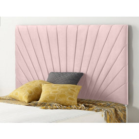 Somnior  2FT6 Platinum Small Single 32 inches Plush Pink Headboard With Wooden Struts