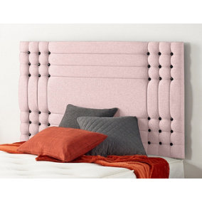 Somnior  3FT Flexby Single 32 inches Plush Pink Headboard With Wooden Struts