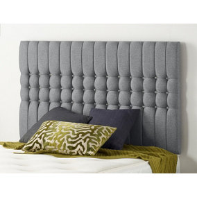 Somnior  6FT Galaxy Super King 32 inches Plush Charcoal Headboard With Wooden Struts
