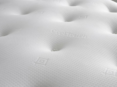 Somnior Flexby Beige Linen 2FT6 Memory Foam Divan Bed With Mattress & Headboard - Small Single