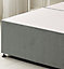 Somnior Flexby Plush Charcoal Divan Bed Base With 2 Drawers And Headboard - Single