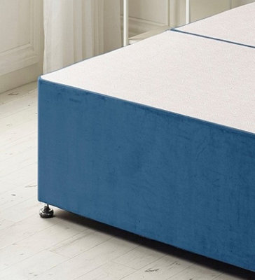 Somnior Flexby Plush Navy Divan Bed Base With 2 Drawers And Headboard - Double