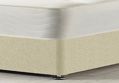 Somnior Linen Beige Memory Foam Divan Bed With Mattress - Small Double