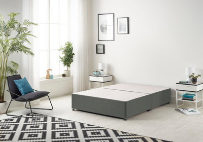 Somnior Linen Grey Platform Divan Base - King