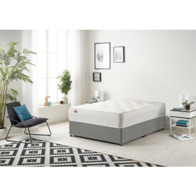Somnior Linen Silver Memory Foam Divan Bed With Mattress - Small Double