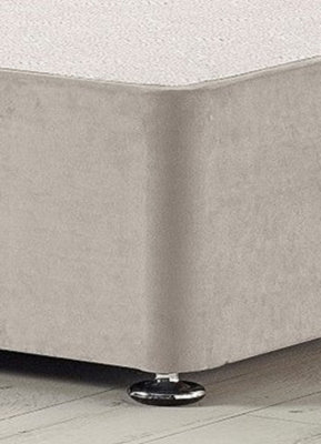 Somnior Platform Divan Base Plush Silver With 2 Drawers - Small Double