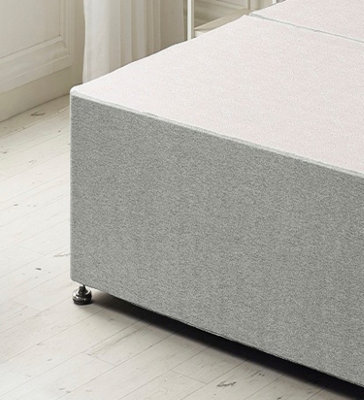 Somnior Platform Divan Base Tweed Grey With 4 Drawers - Double