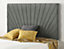 Somnior Platinum Linen Grey Divan Bed Base With 2 Drawers And Headboard - King