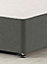 Somnior Platinum Linen Grey Divan Bed Base With 2 Drawers And Headboard - King