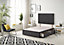 Somnior Platinum Plush Black Divan Bed Base With 4 Drawers And Headboard - Small Double