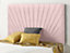 Somnior Platinum Plush Pink Divan Bed Base With 2 Drawers And Headboard - Small Single
