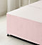 Somnior Platinum Plush Pink Divan Bed Base With 2 Drawers And Headboard - Small Single
