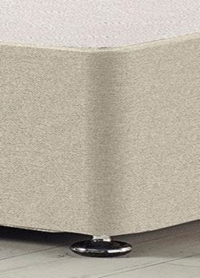 Somnior Platinum Tweed Natural Divan Bed Base With 2 Drawers And Headboard - King