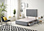 Somnior Plush Charcoal Platinum Sprung Memory Foam Divan Bed with 2 Drawers (Same Side) & Headboard - Double