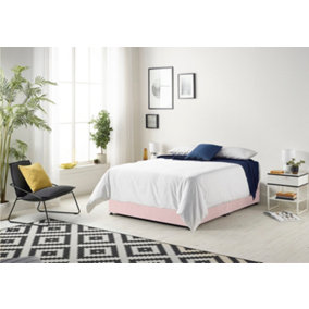 Somnior Plush Pink Memory Foam Divan Bed With Mattress And 2 Drawers -Single