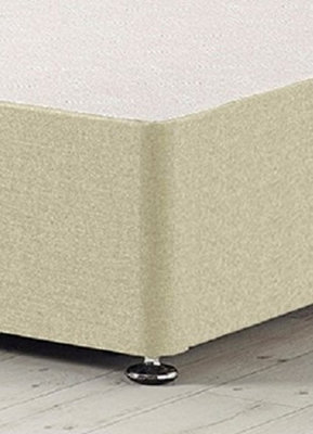 Somnior Premier Linen Beige Divan Bed Base With 4 Drawers And Headboard - Double