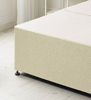 Somnior Premier Linen Beige Divan Bed Base With 4 Drawers And Headboard - Double