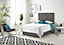 Somnior Premier Linen Grey 4FT6 Memory Foam Divan Bed With 2 Drawers, Mattress & Headboard - Double