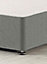 Somnior Premier Linen Silver Divan Bed Base With 2 Drawers And Headboard - Single