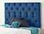 Somnior Premier Plush Navy Divan Bed Base With 2 Drawers And Headboard - Double