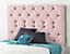 Somnior Premier Plush Pink 3FT Memory Foam Divan Bed With 2 Drawers, Mattress & Headboard - Single