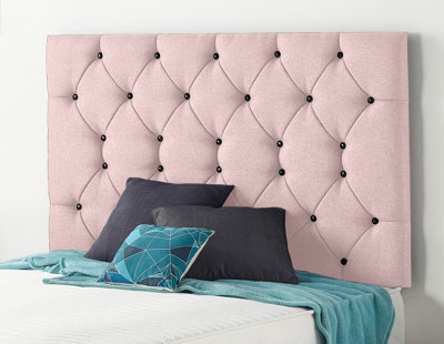 Somnior Premier Plush Pink Divan Base With Headboard - Super King