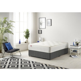 Somnior Tweed Charcoal Memory Foam Divan Bed With Mattress - Small Double