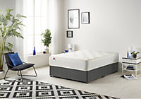 Somnior Tweed Charcoal Memory Foam Divan Bed With Mattress - Small Single
