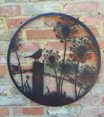 Songbird Perching On A Post Wall Plaque