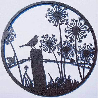 Songbird Perching On A Post Wall Plaque