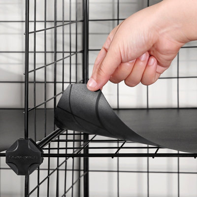 SONGMICS 12-Cube Wire Grid Storage Rack, Interlocking Shelving Unit ...