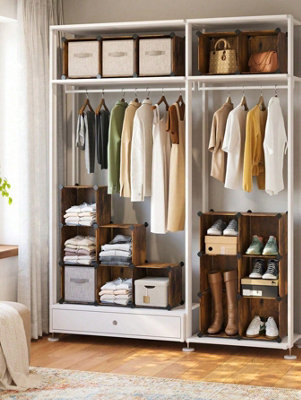 SONGMICS 16-Cube Storage Unit, Shoe Rack, DIY Shelving System ...