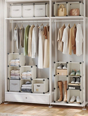 SONGMICS 16-Cube Storage Unit, Shoe Rack, DIY Shelving System ...