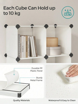 SONGMICS 16-Cube Storage Unit, Shoe Rack, DIY Shelving System ...