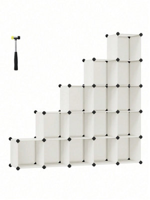 SONGMICS 16-Cube Storage Unit, Shoe Rack, DIY Shelving System ...