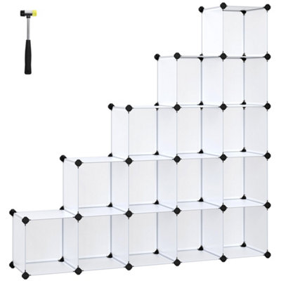 SONGMICS 16-Cube Storage Unit, Shoe Rack, DIY Shelving System ...