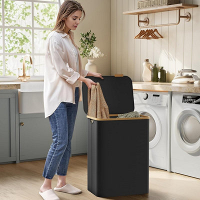 Slim Laundry Hamper - Foldable & Visible Dirty Clothes Basket