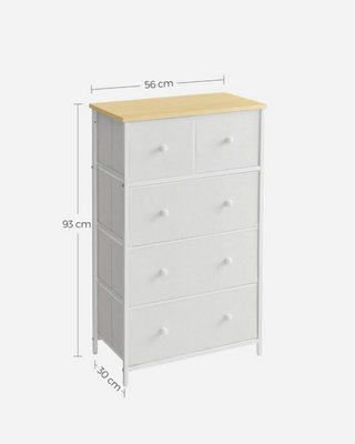 SONGMICS Chest Of Drawers, Fabric 5-Drawer Storage Organiser