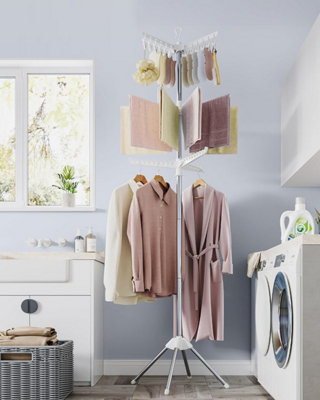 Laundry Room Diy Hanging Clothes Drying Rack Hanger Fold Down