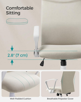 SONGMICS Desk Chair, Ergonomic Swivel Office Chair, Adjustable - Main Image