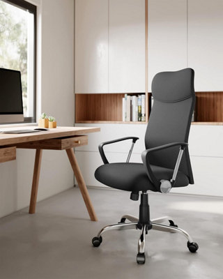 SONGMICS Executive Office Chair, Professional Swivel Seat with Enhanced Features, Ink Black