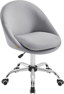 SONGMICS Executive Swivel Office Chair, Fabric Desk Chair, Soft Foam ...