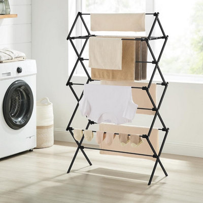 SONGMICS Foldable Clothes Airer, Clothes Drying Rack, Compact