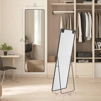 SONGMICS Full Length Mirror, 160 X 50 Cm, Rectangle Full Body Mirror ...
