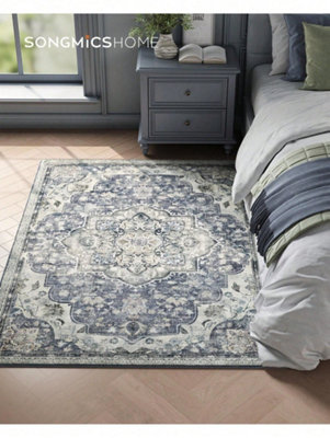 SONGMICS HOME Area Rug, 120 X 170 Cm Rug For Bedroom, Non-Slip Carpet ...